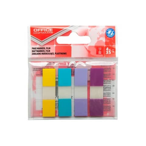 Segnapagina 12x43 mm Office Products blister da 4x35 blocchetti assortiti colori pastello - 14223824-99